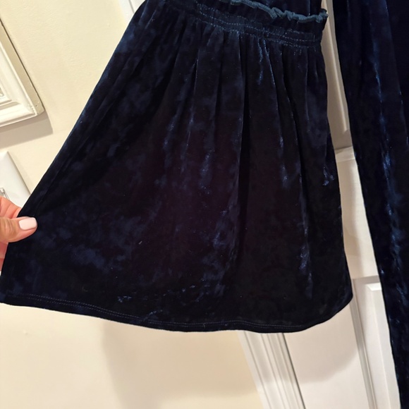 Karen Kane blue crushed velvet v-neck dress with flare sleeves size XL like new - Picture 2 of 6